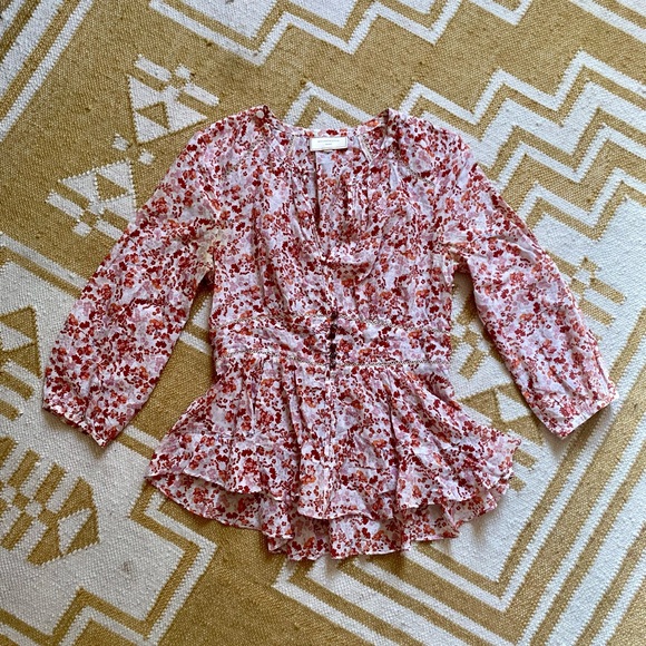 Moulinette Soeurs Amelie Blouse Anthropologie Size 2 - Picture 6 of 11